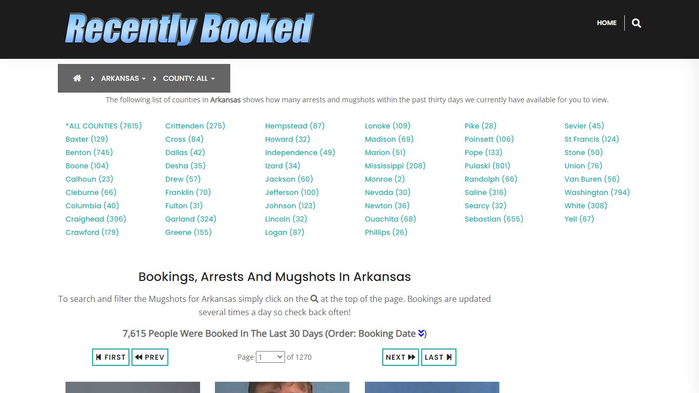 Recent bookings, Arrests, Mugshots in Arkansas - Recently Booked